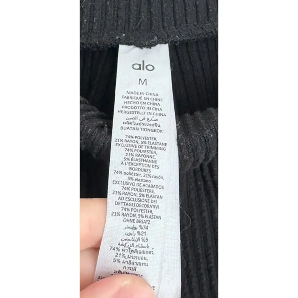 ALO Yoga Muse Ribbed Joggers in Black